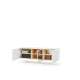 Tv-benk LIBA 147x42 cm - hvit matt - eik - vegghengt - med LED lys