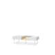 Sofabord LIBA 132x61 cm - hvit matt - eik - med skuffer