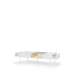 Sofabord LIBA 132x61 cm - hvit matt - eik - med skuffer