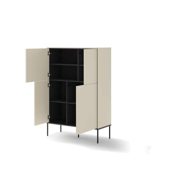 Skap LUSSO 94x142 cm - champagne - med 4 dører