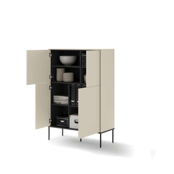 Skap LUSSO 94x142 cm - champagne - med 4 dører