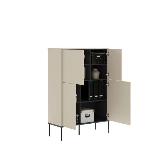 Skap LUSSO 94x142 cm - champagne - med 4 dører