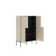 Skap LUSSO 94x142 cm - champagne - med 4 dører