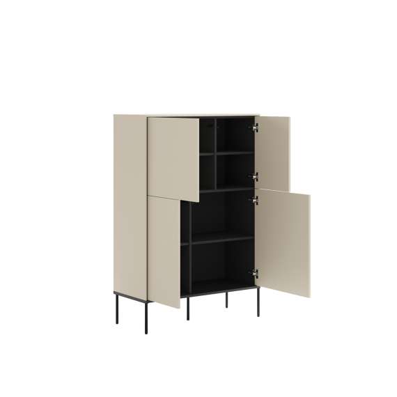 Skap LUSSO 94x142 cm - champagne - med 4 dører