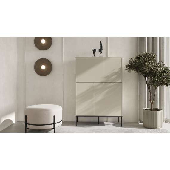 Skap LUSSO 94x142 cm - champagne - med 4 dører