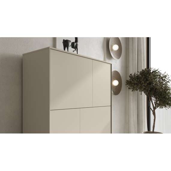 Skap LUSSO 94x142 cm - champagne - med 4 dører
