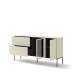 Skjenk LUSSO 166x85 cm - champagne - med LED lys