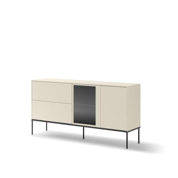Skjenk LUSSO 166x85 cm - champagne - med LED lys