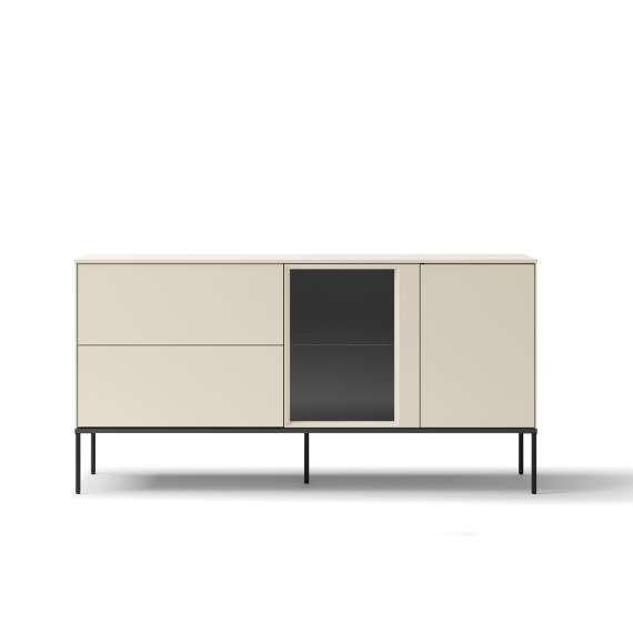 Skjenk LUSSO 166x85 cm - champagne - med LED lys