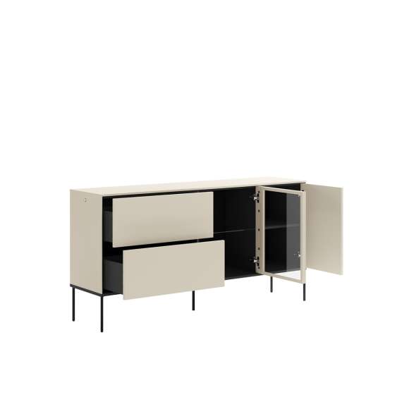 Skjenk LUSSO 166x85 cm - champagne - med LED lys