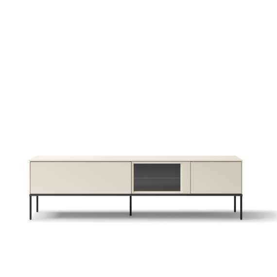 Tv-benk LUSSO 196x55 cm - champagne - med LED lys