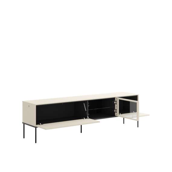 Tv-benk LUSSO 196x55 cm - champagne - med LED lys