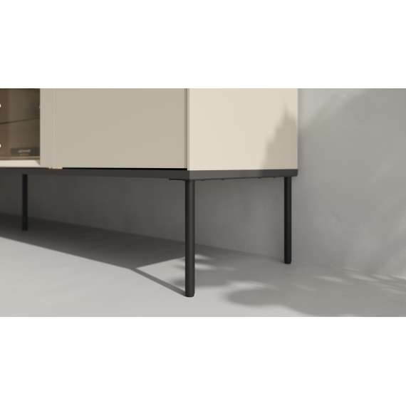 Tv-benk LUSSO 196x55 cm - champagne - med LED lys