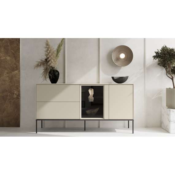 Skjenk LUSSO 166x85 cm - champagne - med LED lys