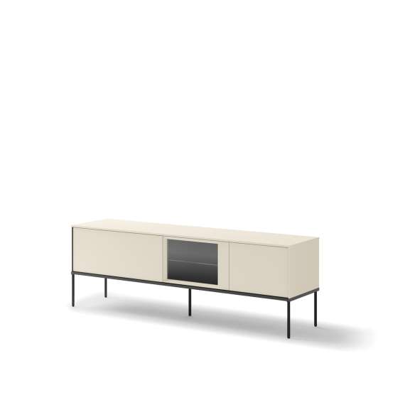 Tv-benk LUSSO 166x55 cm - champagne - med LED lys