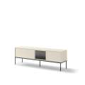 Tv-benk LUSSO 166x55 cm - champagne - med LED lys