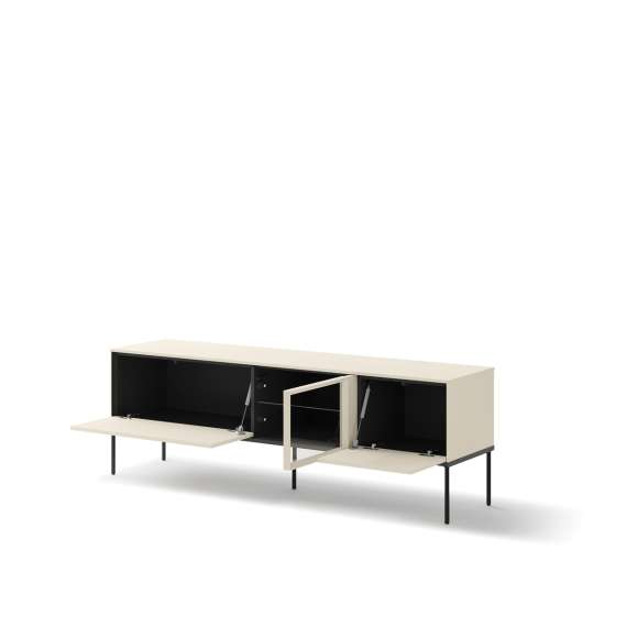 Tv-benk LUSSO 166x55 cm - champagne - med LED lys