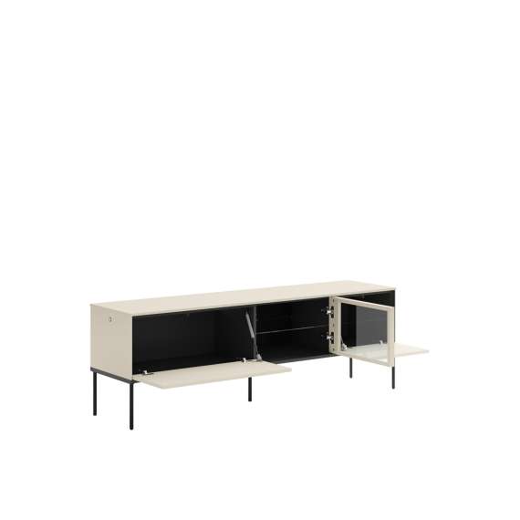 Tv-benk LUSSO 166x55 cm - champagne - med LED lys