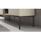 Tv-benk LUSSO 166x55 cm - champagne - med LED lys