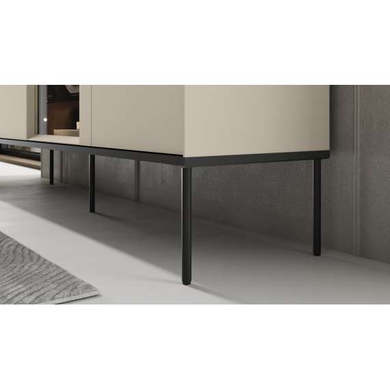 Tv-benk LUSSO 166x55 cm - champagne - med LED lys