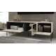 Tv-benk LUSSO 166x55 cm - champagne - med LED lys