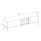 Tv-benk LUSSO 166x55 cm - champagne - med LED lys
