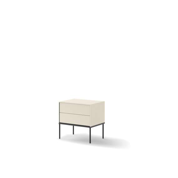 Nattbord LUSSO 56x55 cm - champagne - med 2 skuffer