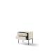 Nattbord LUSSO 56x55 cm - champagne - med 2 skuffer