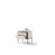 Nattbord LUSSO 56x55 cm - champagne - med 2 skuffer