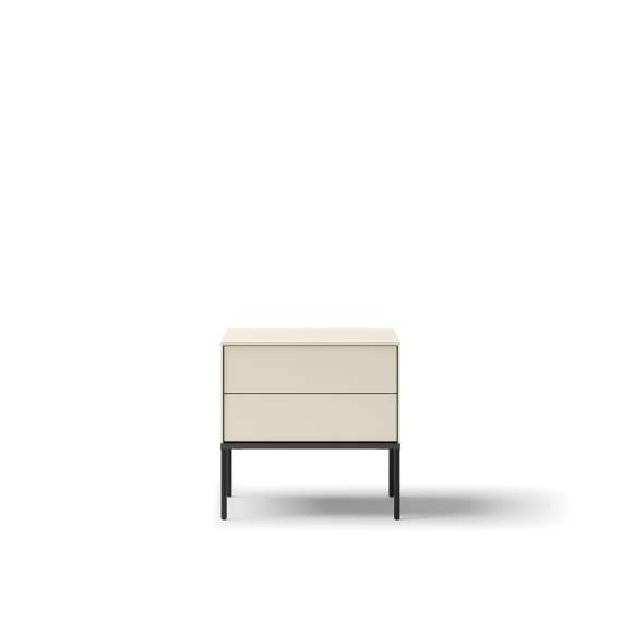 Nattbord LUSSO 56x55 cm - champagne - med 2 skuffer