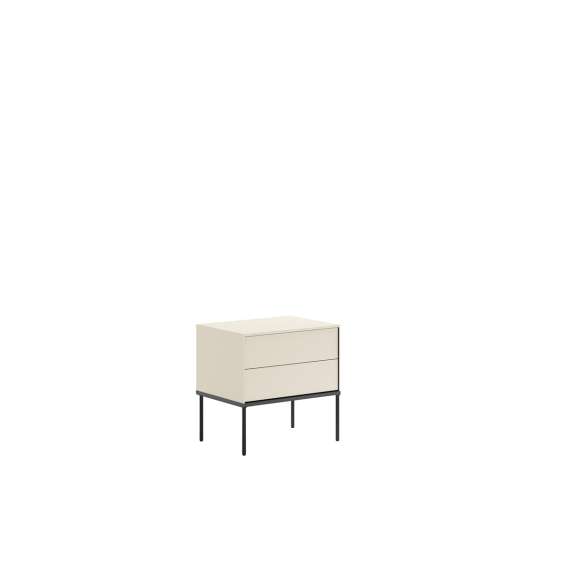 Nattbord LUSSO 56x55 cm - champagne - med 2 skuffer