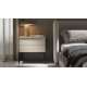 Nattbord LUSSO 56x55 cm - champagne - med 2 skuffer