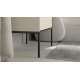 Nattbord LUSSO 56x55 cm - champagne - med 2 skuffer