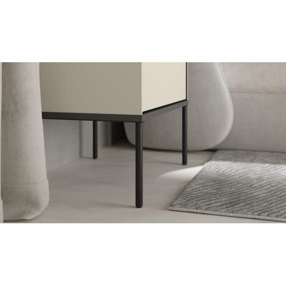 Nattbord LUSSO 56x55 cm - champagne - med 2 skuffer