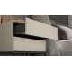 Nattbord LUSSO 56x55 cm - champagne - med 2 skuffer