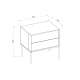 Nattbord LUSSO 56x55 cm - champagne - med 2 skuffer