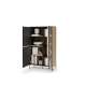 Vitrineskap ITAMI 90x151 cm - eik - med LED lys