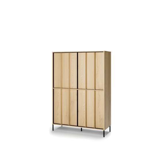 Skap ITAMI 105x151 cm - eik - med LED lys