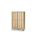 Skap ITAMI 105x151 cm - eik - med LED lys