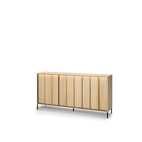 Skjenk ITAMI 165x83 cm - eik - med LED lys