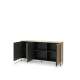 Skjenk ITAMI 165x83 cm - eik - med LED lys