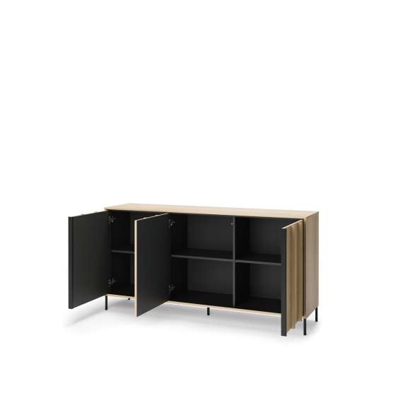 Skjenk ITAMI 165x83 cm - eik - med LED lys