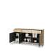Skjenk ITAMI 165x83 cm - eik - med LED lys - 3 skuffer