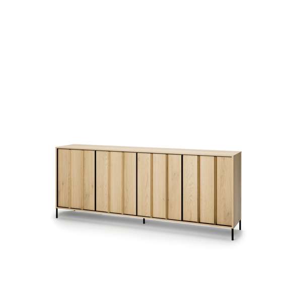 Skjenk ITAMI 206x83 cm - eik - med LED lys