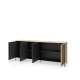 Skjenk ITAMI 206x83 cm - eik - med LED lys