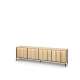 Tv-benk ITAMI 206x56 cm - eik - med LED lys