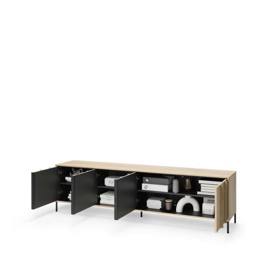 Tv-benk ITAMI 206x56 cm - eik - med LED lys