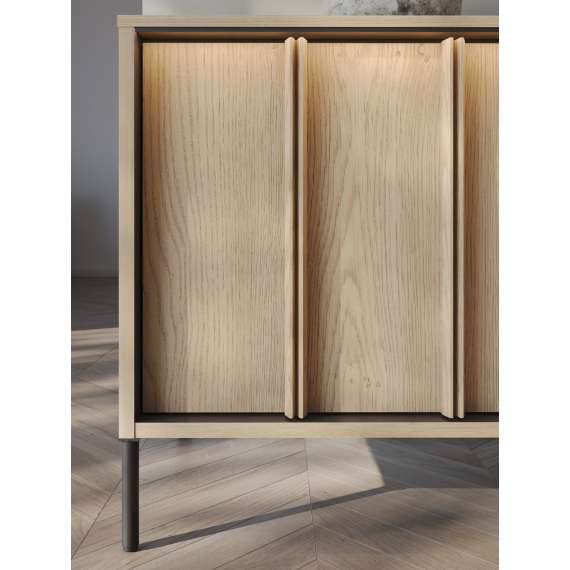 Tv-benk ITAMI 206x56 cm - eik - med LED lys