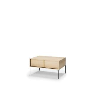 Sofabord ITAMI 100x70 cm - eik - med oppbevaringsskuff