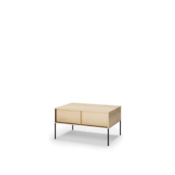 Sofabord ITAMI 100x70 cm - eik - med oppbevaringsskuff